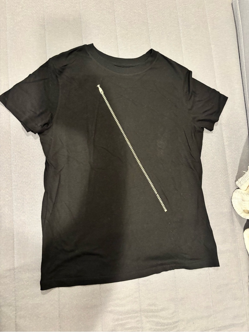 a new day Black Tee with gold Print